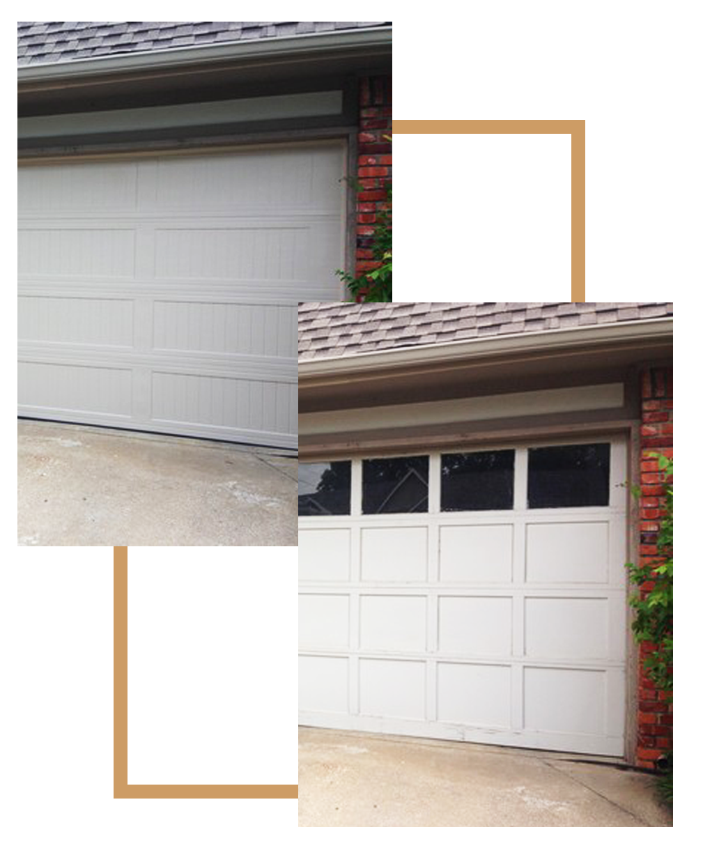 Garage Door Bedor And After Replacement